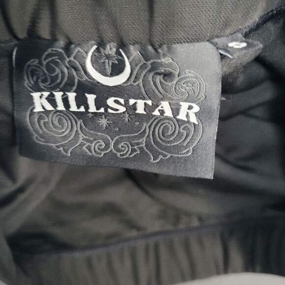 KILLSTAR Black Semi Sheer Pull On Witchy Goth Rave Maxi Skirt Size Small - Picture 3 of 6